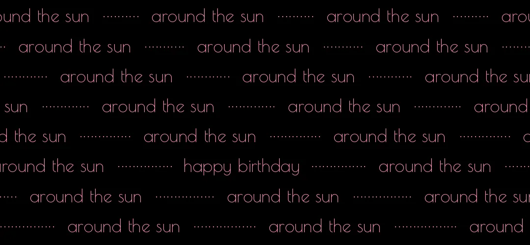 a strip of the title: one of the phrases says happy birthday