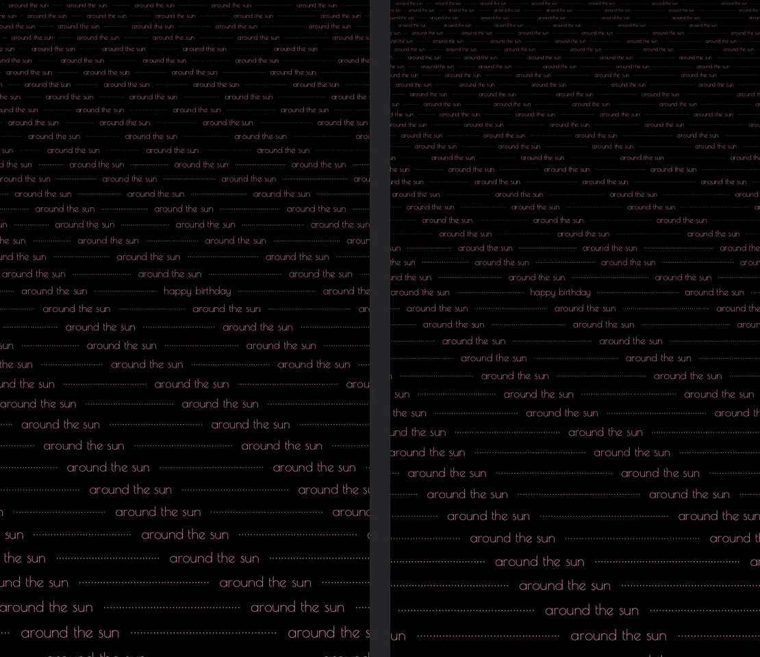 the title with seven more dots after each next phrase along a row