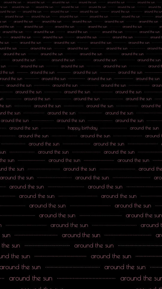 the title as kept: growing letters and dots, three more dots after each next phrase, one happy birthday