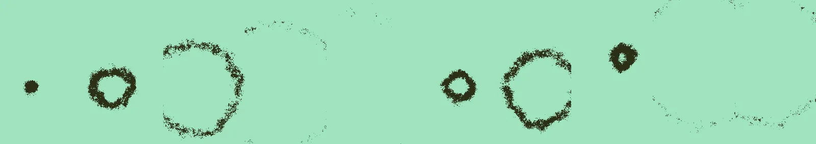 olive rings on seafoam, grain in the ring only