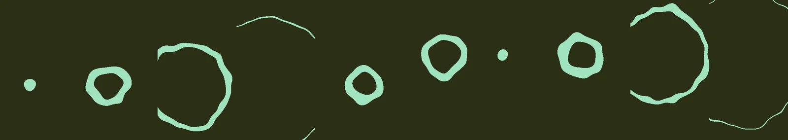 the four drops with clean thick rings, the last one over two bars