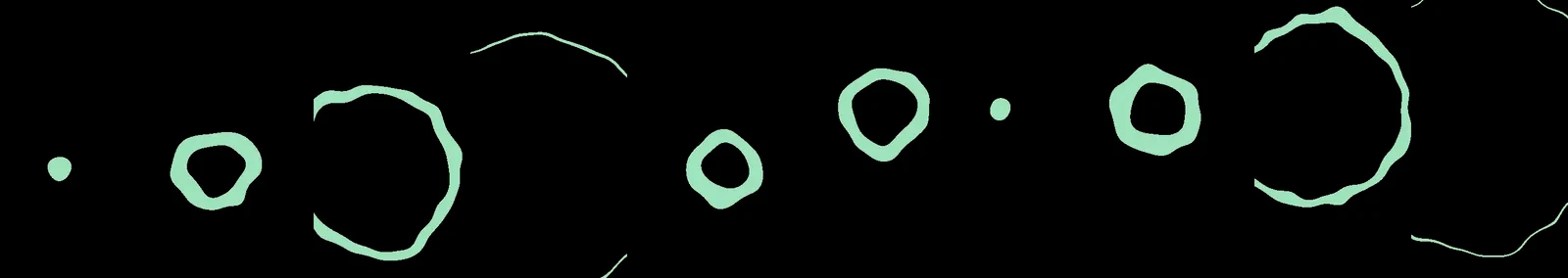 the four drops with clean thick rings, the last one over two bars