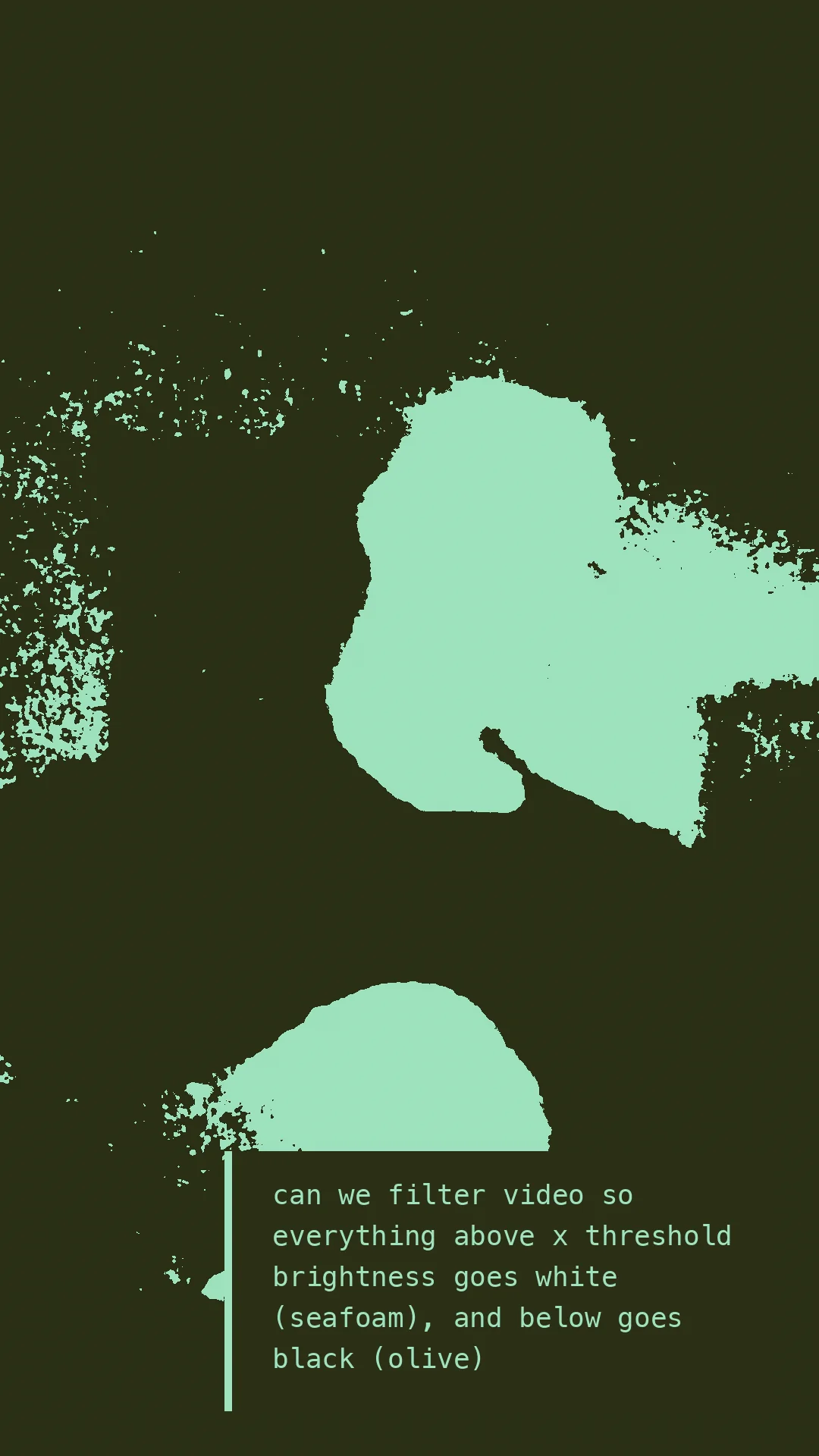 the prompt over a filtered still