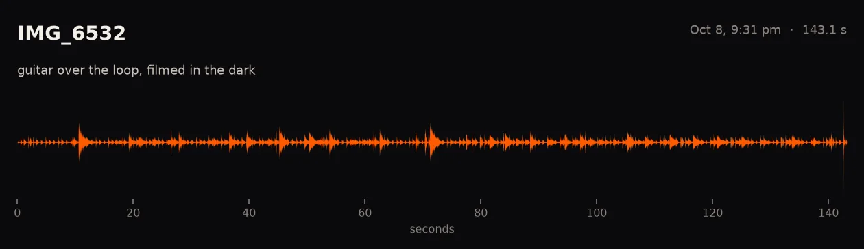 the first video's sound